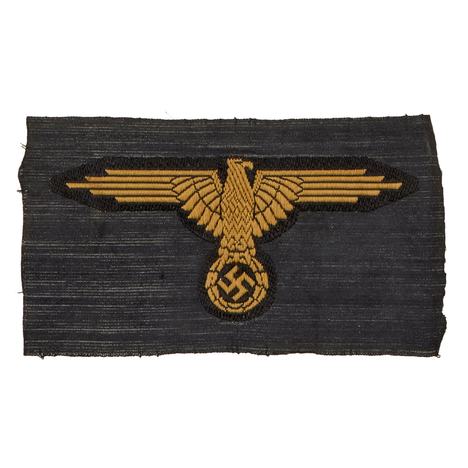 Buy Original German WWII SS BeVo Embroidered Tropical Sleeve Eagle Insignia | Original Firearms Antique For Sale