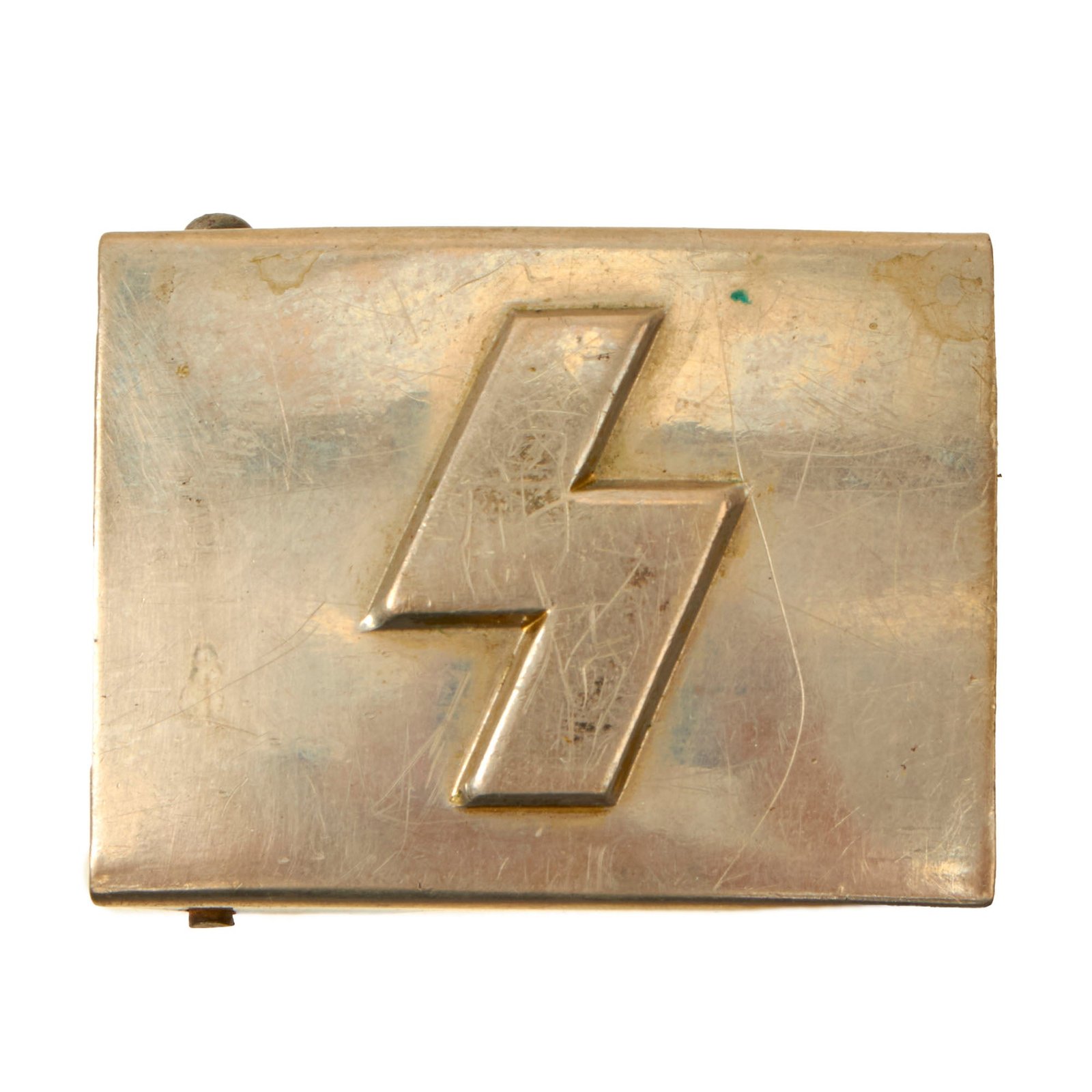Buy Original German WWII Early HJ Deutsches Jungvolk DJ Single Rune Solid Nickel Belt Buckle - Marked RZM U.E.72 | Original Firearms Antique For Sale