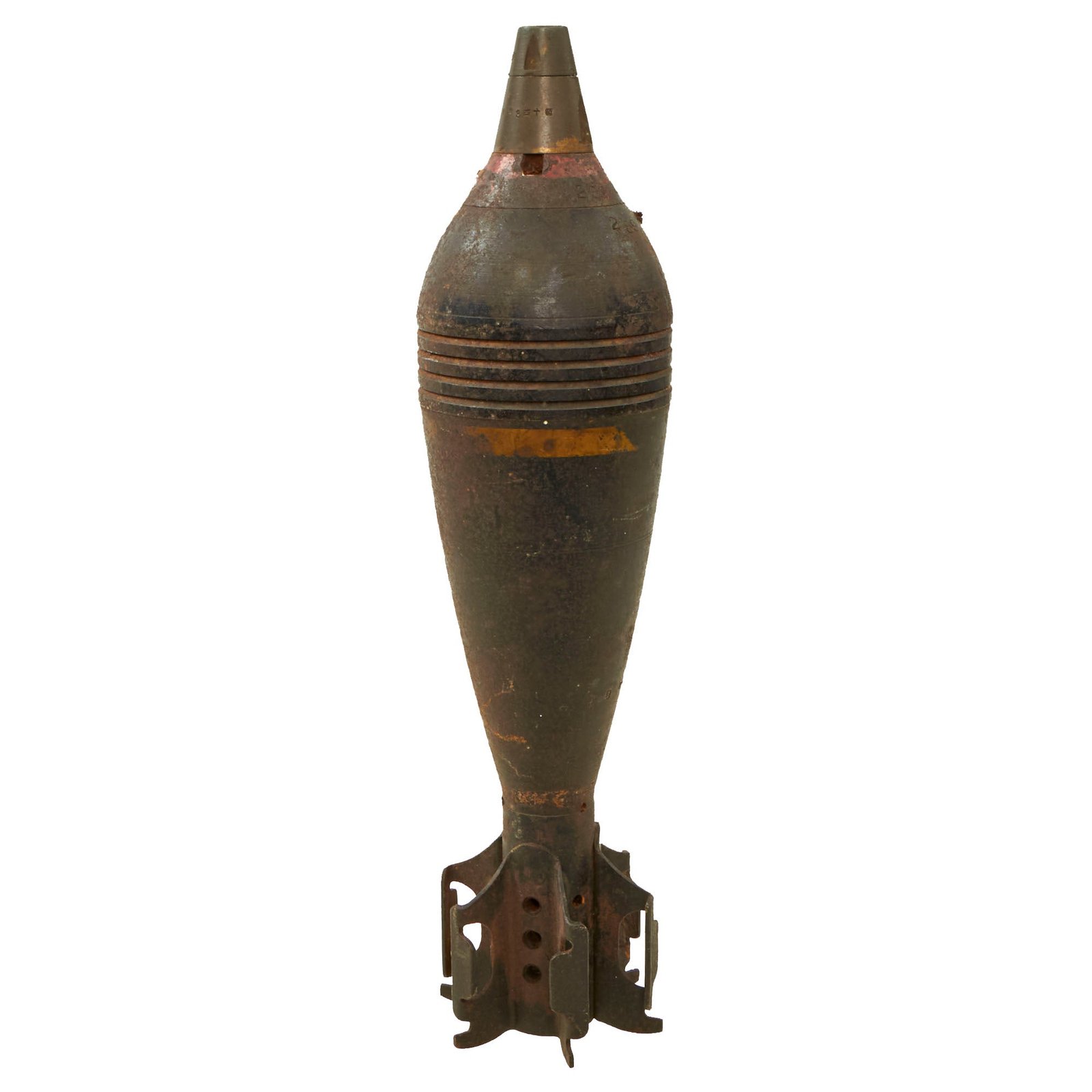 Buy Original Japanese WWII Type 100 HE 81mm Inert Mortar Round with Type 88 Impact Fuse - Dated 1939 | Original Firearms Antique For Sale