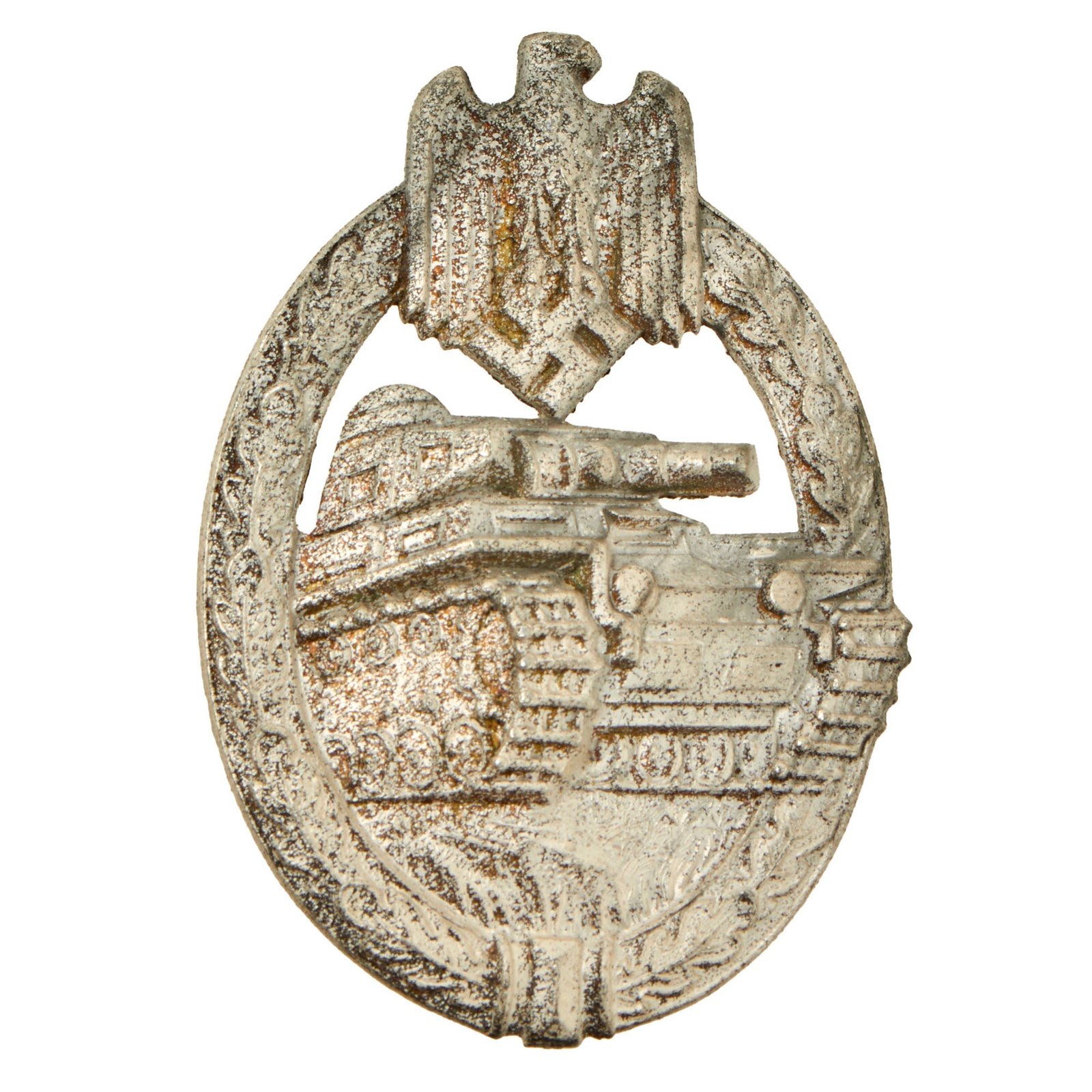 Buy Original German WWII Silver Grade Panzer Assault Tank Badge by Hermann Aurich of Dresden | Original Firearms Antique For Sale