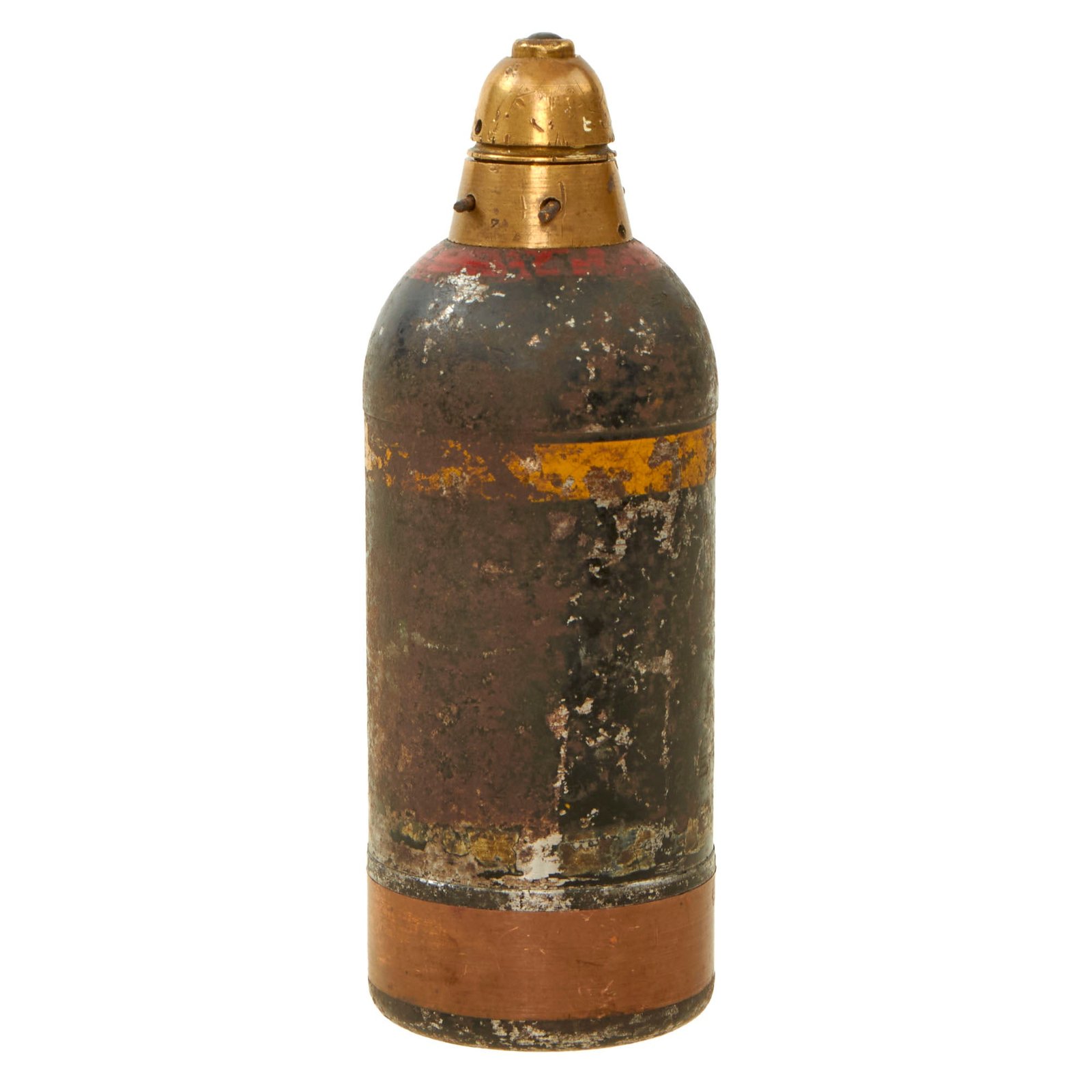 Buy Original Japanese WWII Type 89 Knee Mortar 50mm Grenade Discharger Inert Round with Fuze & Pull String | Original Firearms Antique For Sale