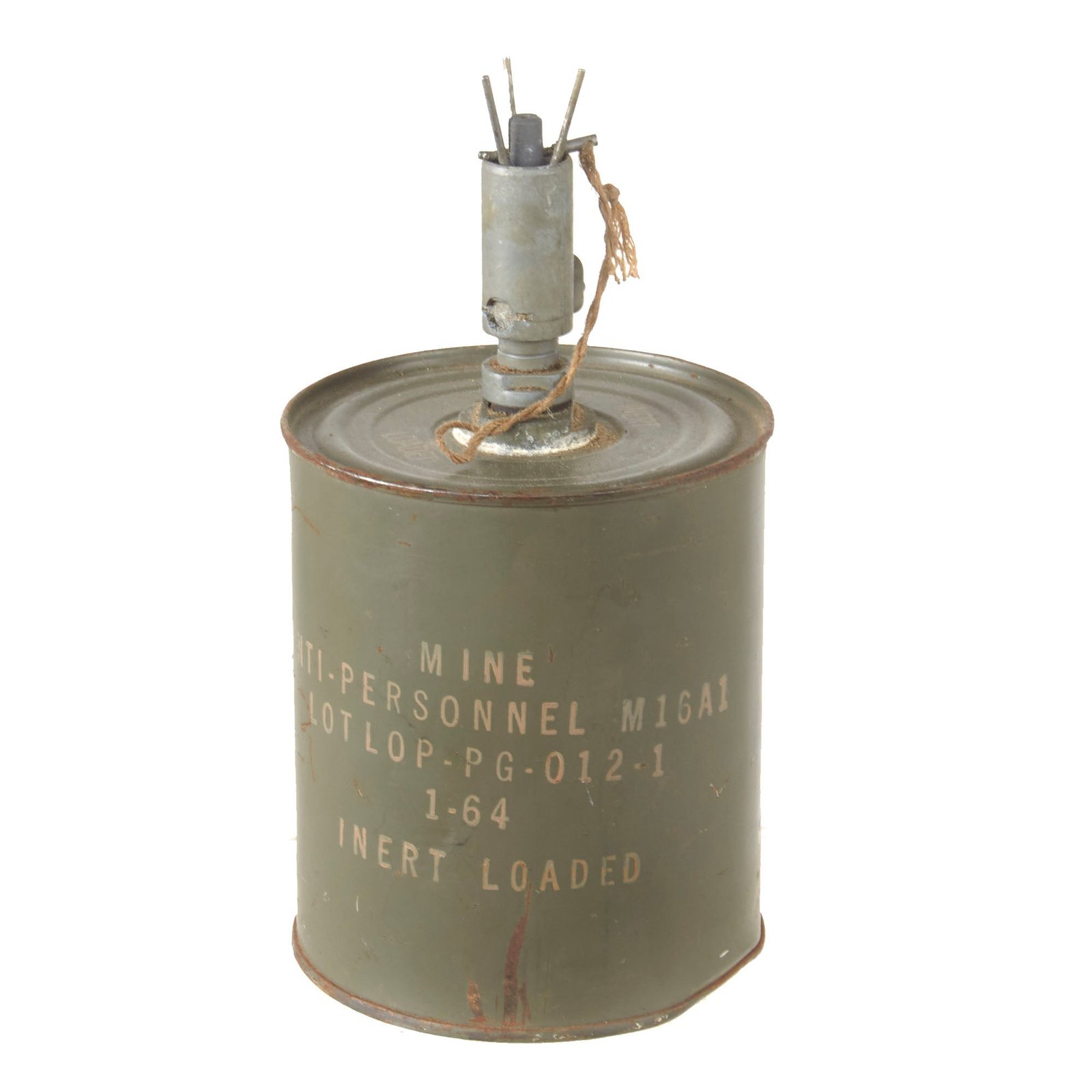 Buy Original U.S. Vietnam War M16A1 Bounding / Fragmentation Mine Dated January 1964 - Bouncing Betty | Original Firearms Antique For Sale
