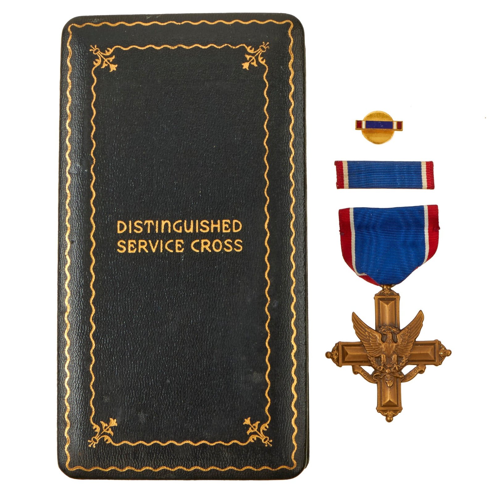Buy Original U.S. WWII Cased Numbered Distinguished Service Cross Set by Bailey, Banks & Biddle Co. - #9603 | Original Firearms Antique For Sale