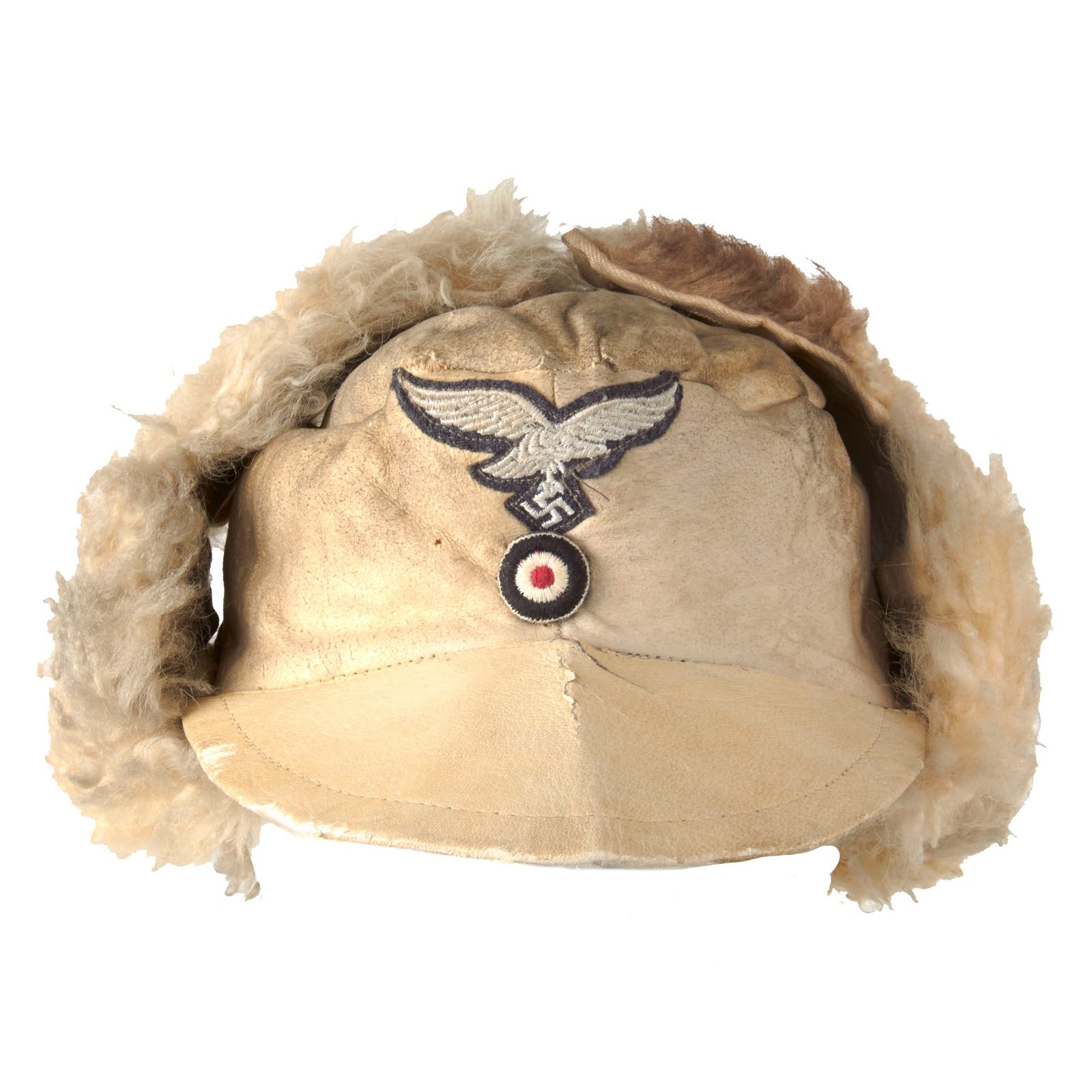 Buy Original German WWII Eastern Front Luftwaffe M43 Pelzmütze Winter Sheepskin Fur Field Cap | Original Firearms Antique For Sale