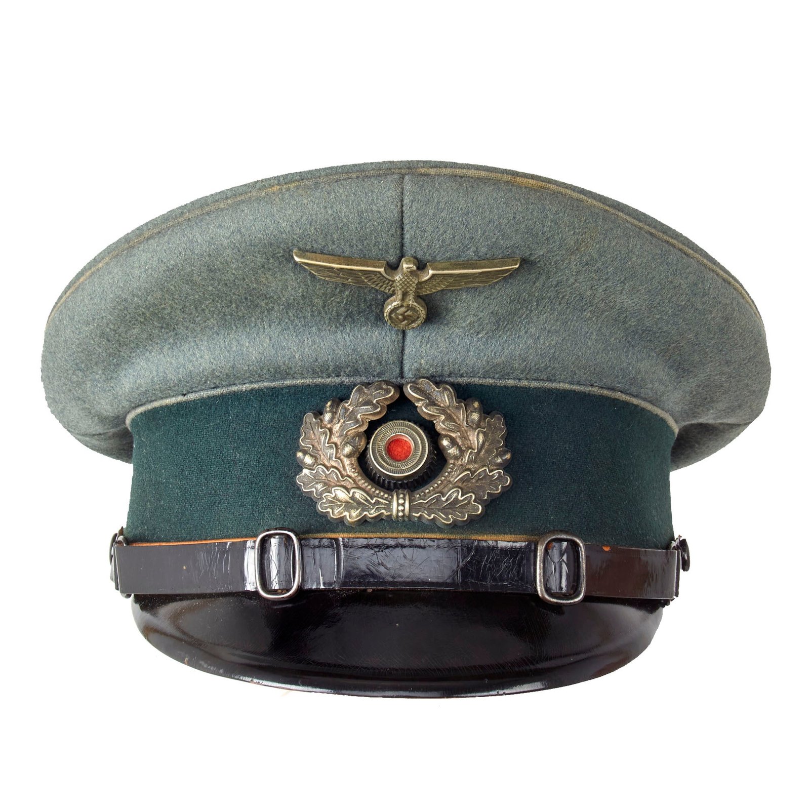 Buy Original German WWII Army Heer Infantry or Supply EM/NCO Schirmmütze Visor Cap - Color Bleed on Piping | Original Firearms Antique For Sale