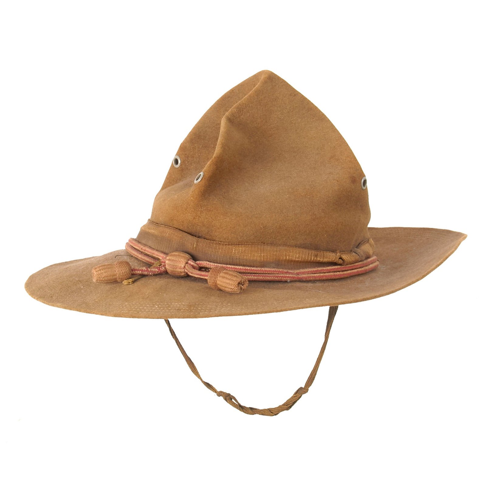Buy Original U.S. WWI US Army Fantastic M1911 Felt Campaign Hat by Ferry Hat Co. With Scarce Engineers Cord & Custom Shoestring Chinstrap - Dated June 1917 | Original Firearms Antique For Sale