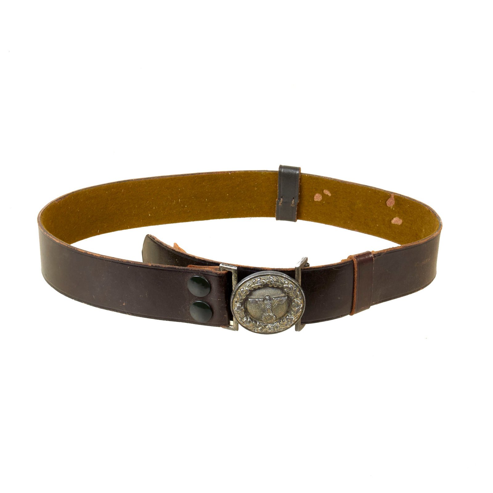 Buy Original German WWII National Forestry Service Officials Leather Belt with Buckle by F. W. Assmann & Söhne | Original Firearms Antique For Sale