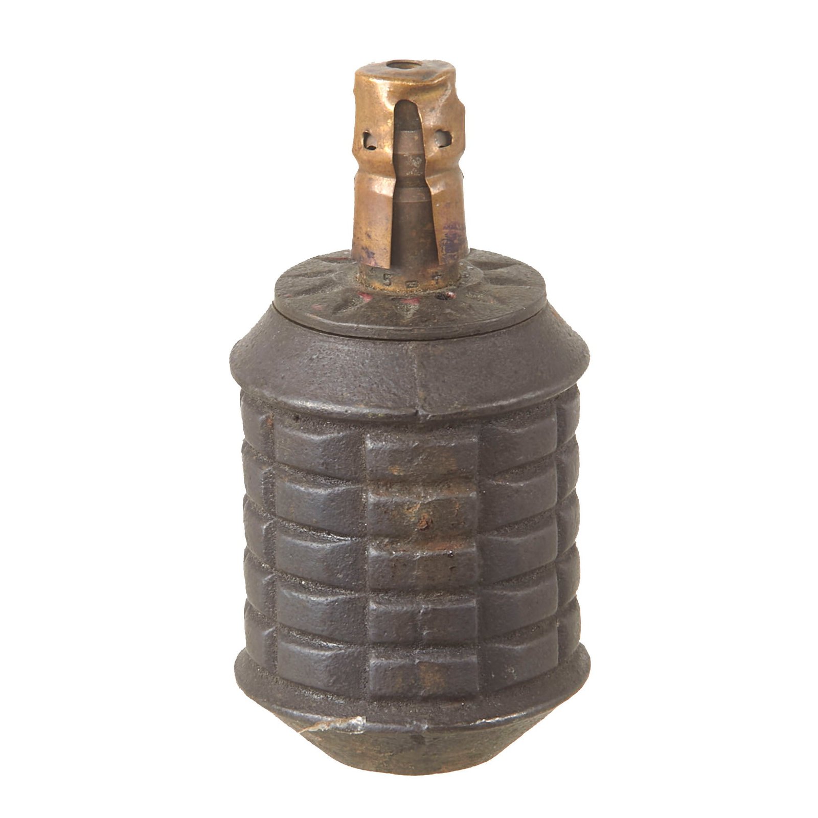 Buy Original Japanese WWII Type 97 Inert Fragmentation Hand Grenade with Fuse Dated 1939 | Original Firearms Antique For Sale