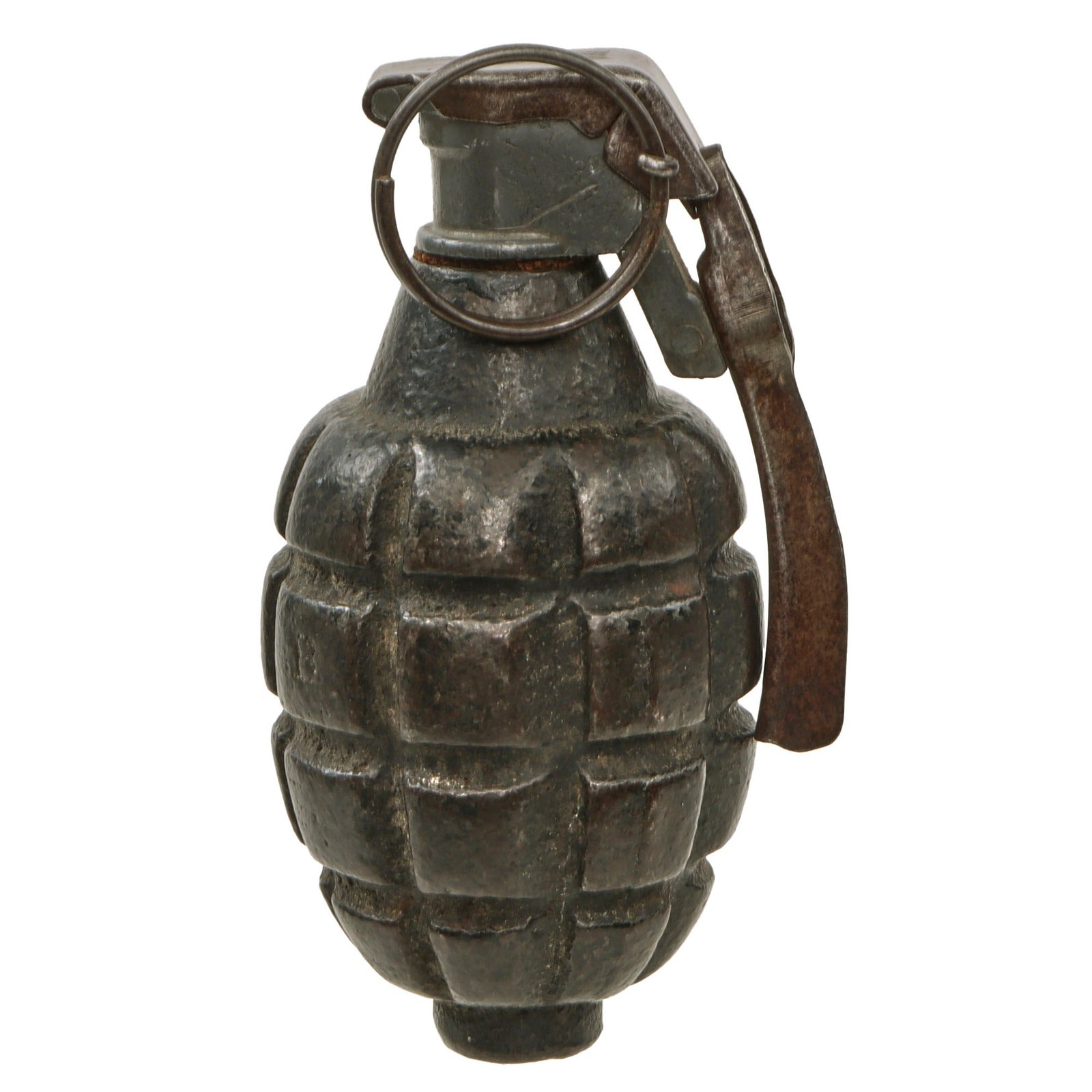 Original U.S. WWI Extremely Rare Inert Mk. I Defensive Grenade with Original Fuse and Lever