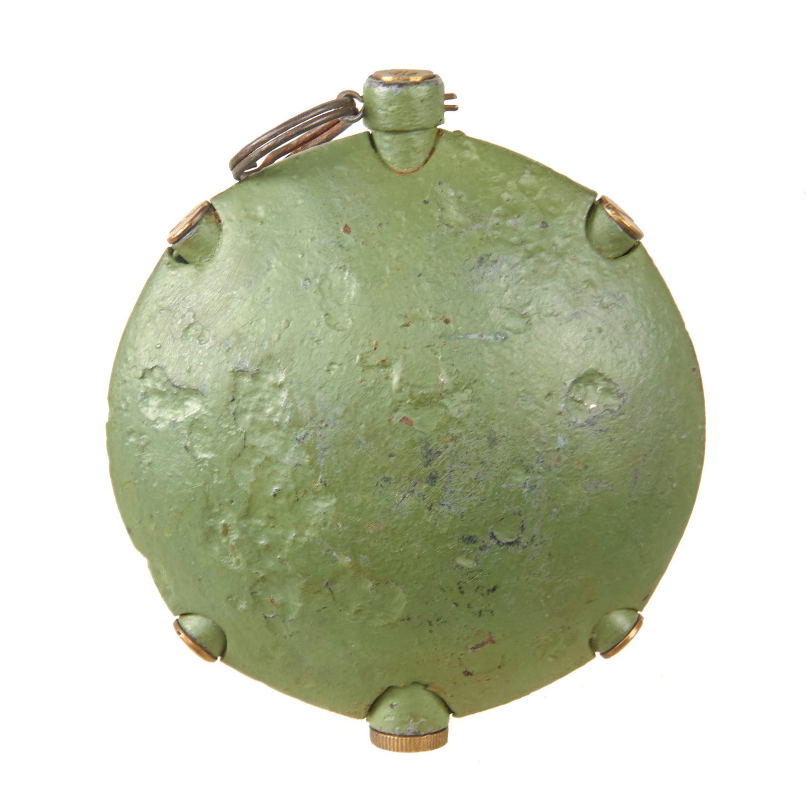 Original German WWI Model 1915 Inert "Turtle" Offensive Discus Repainted Hand Grenade - Discushandgranate