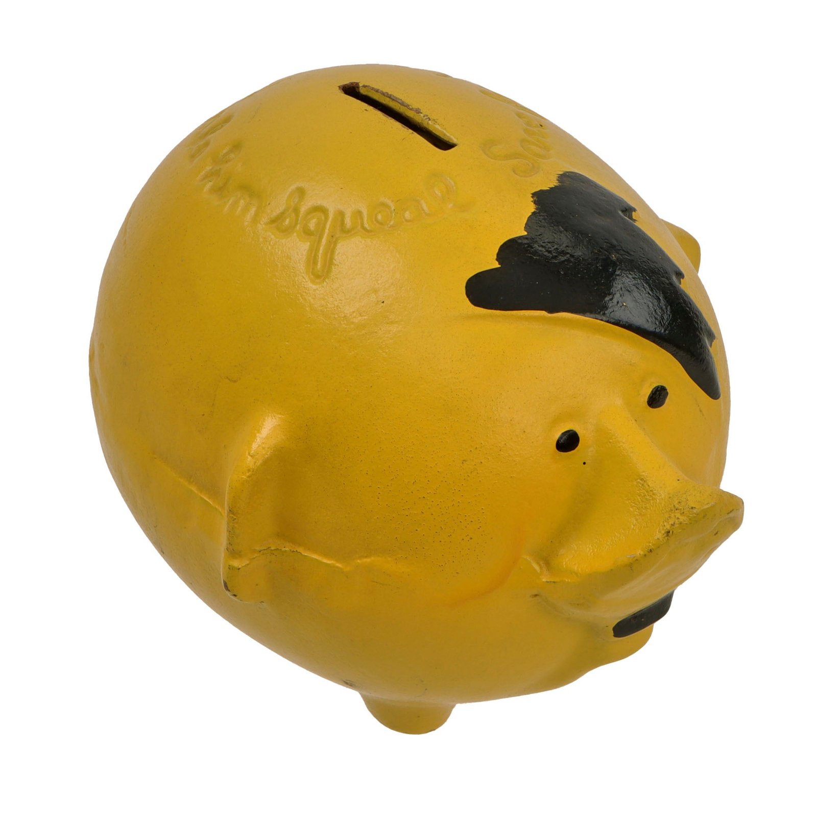 Original U.S. WWII American Home Front Propaganda "Adolf the Pig" Piggy Bank with Original Stopper