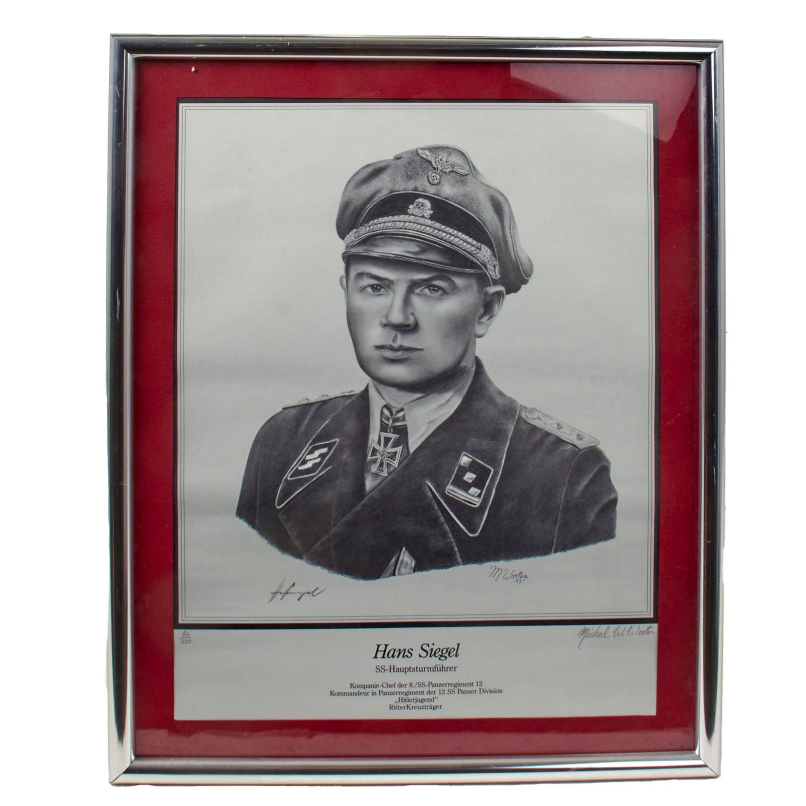 Original Signed Limited Edition Print: Framed Hans Siegel by Michael Wooten Signed by Hans Siegel - 16 ½ x 20 ½” - 816/1100