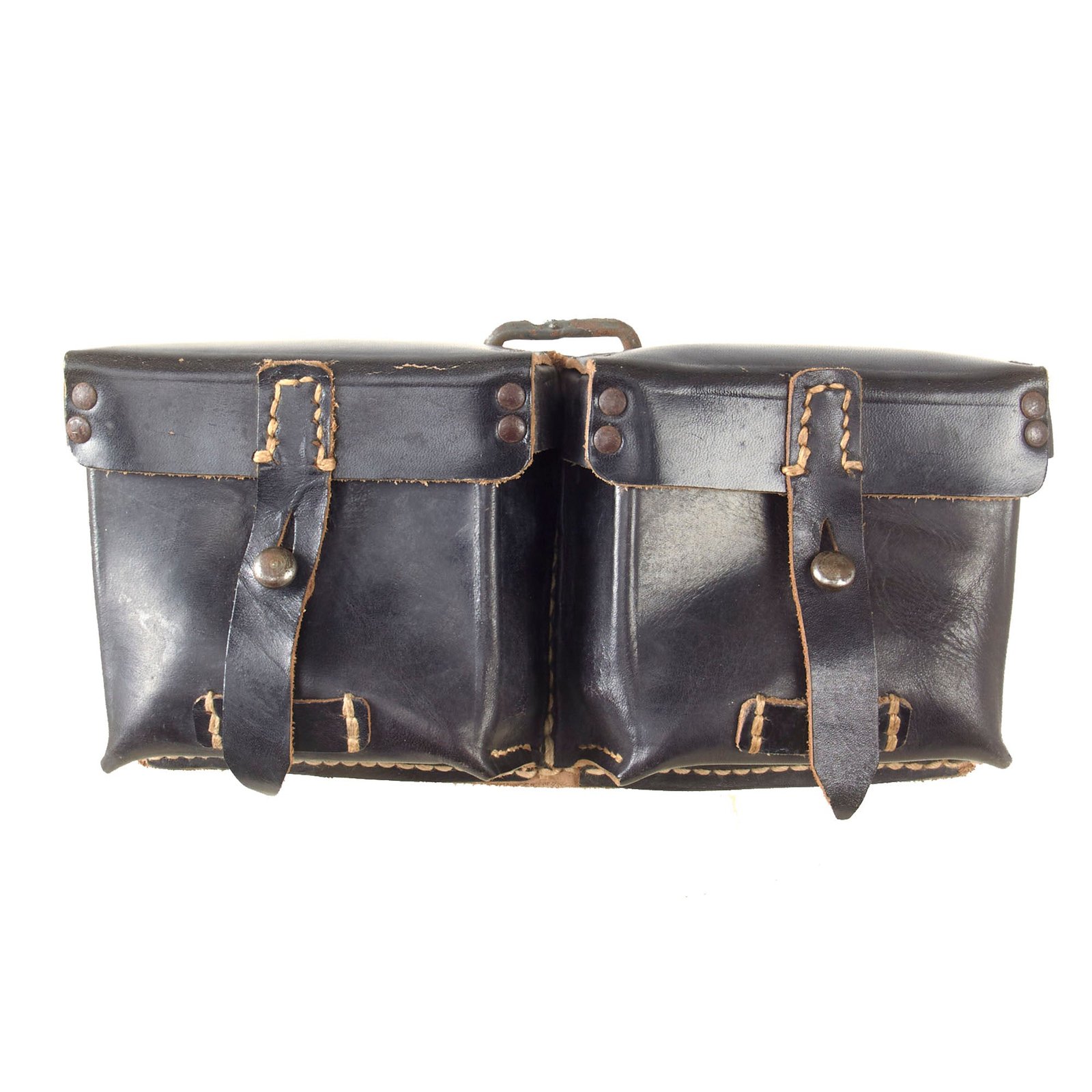 Original German WWII G43 K43 Leather Ammunition Pouch- Marked bla 1944