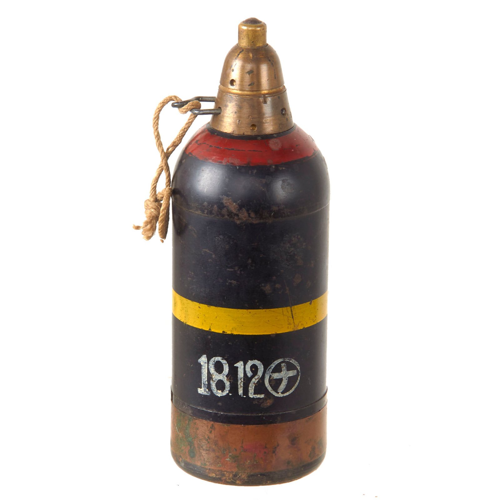 Original Japanese WWII Type 89 Knee Mortar 50mm Grenade Discharger Inert Round - Dated 1943