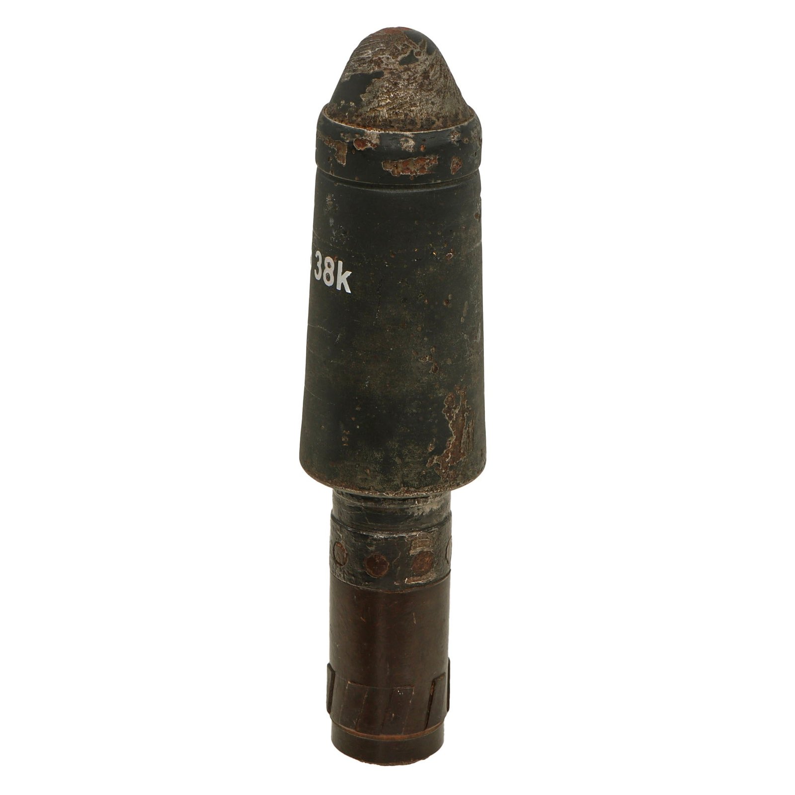 Original German WWII Inert 98k Rifle Schießbecher Anti-Tank Grenade - Große Gewehrpanzergranate - Restored Stencil