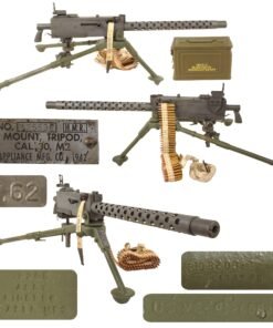 Original U.S. WWII Browning .30 Caliber M1919A4 Display Machine Gun with 1942 Dated Complete Tripod and Dummy Ammo Belt