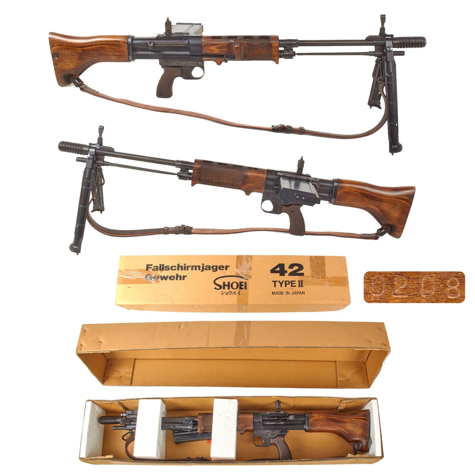 German FG 42 Type II Museum Quality Replica Non-Firing Automatic Rifle by Shoei of Japan with Sling & Original Box - Serial 00208