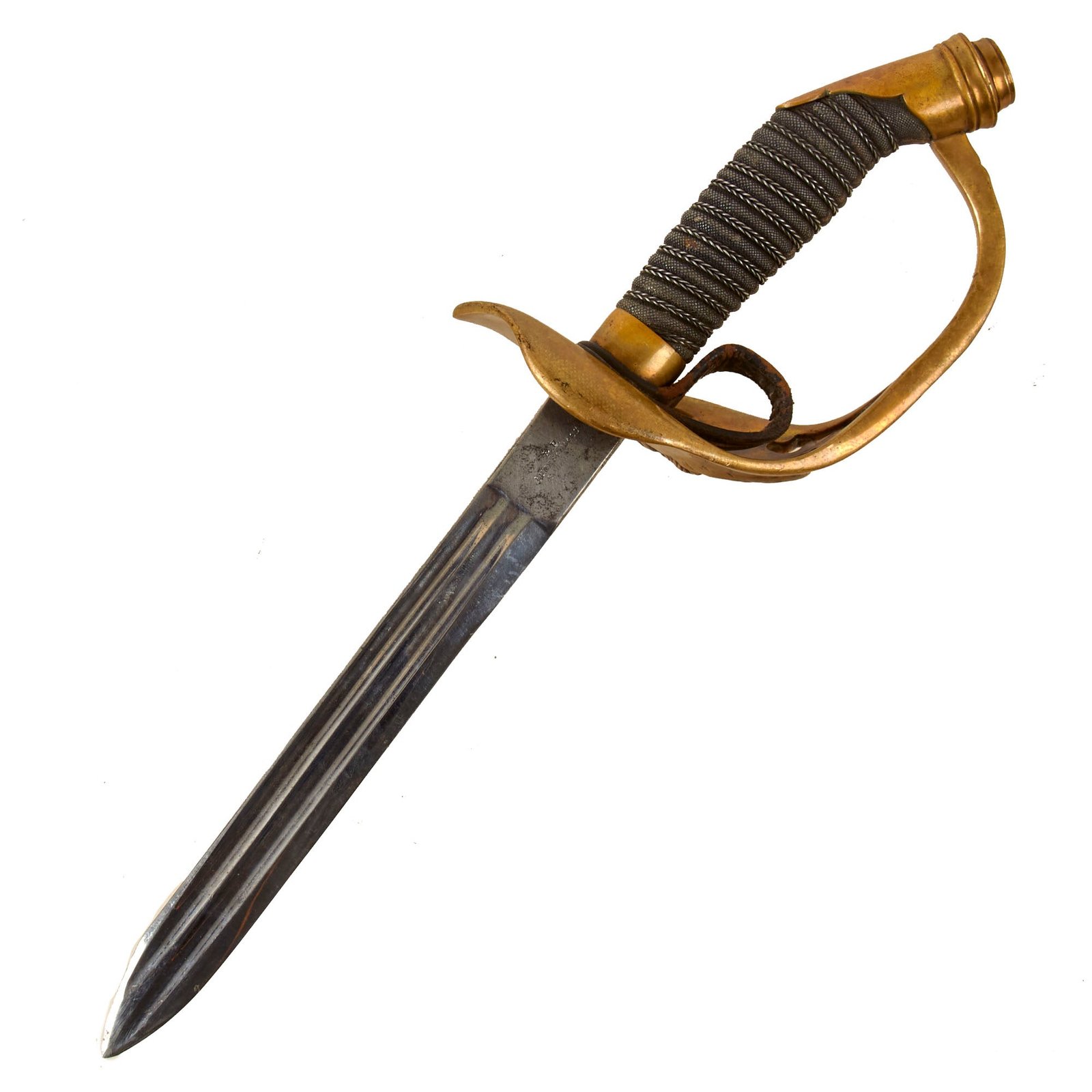 Original U.S. WWII Navy Captured German WWI M1889 Officer’s Sword Turned Fighting Knife with Sailor’s Name & Service Number on Blade - Edgar Harding Weller, LST 907