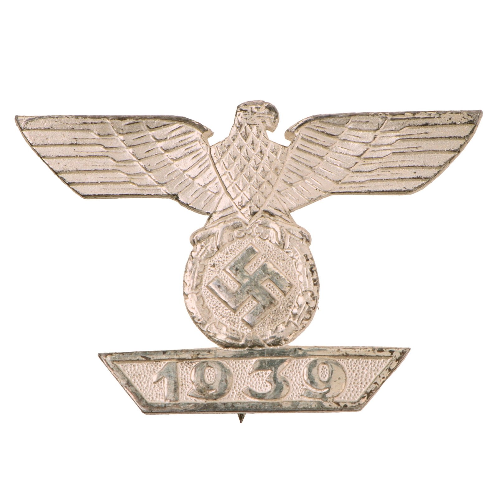 Original German WWII Clasp to the Iron Cross First Class 1939 by Wilhelm Deumer with Pinback - Spange zum Eisernen Kreuz