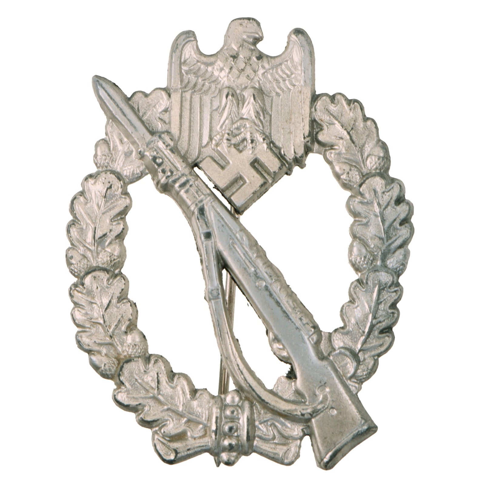 Original German WWII Silver Grade Infantry Assault Badge by Wilhelm Hobacher of Vienna