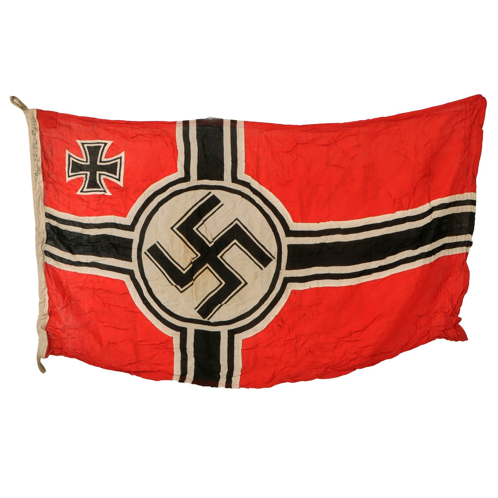 Original German WWII 80cm x 135cm National Battle Flag by LOH - Reichskriegsflagge