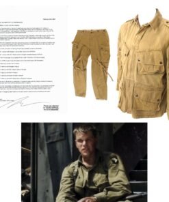 Original Saving Private Ryan Film 101st Airborne M-1942 Paratrooper Jump Jacket & Trousers – Costume – With Copy of Notarized Letter of Authenticity