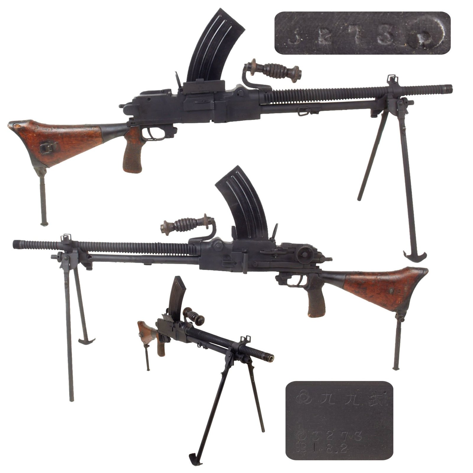Original WWII Imperial Japanese 1943 Dated Type 99 Display Light Machine Gun with Resin Magazine - Serial 3273