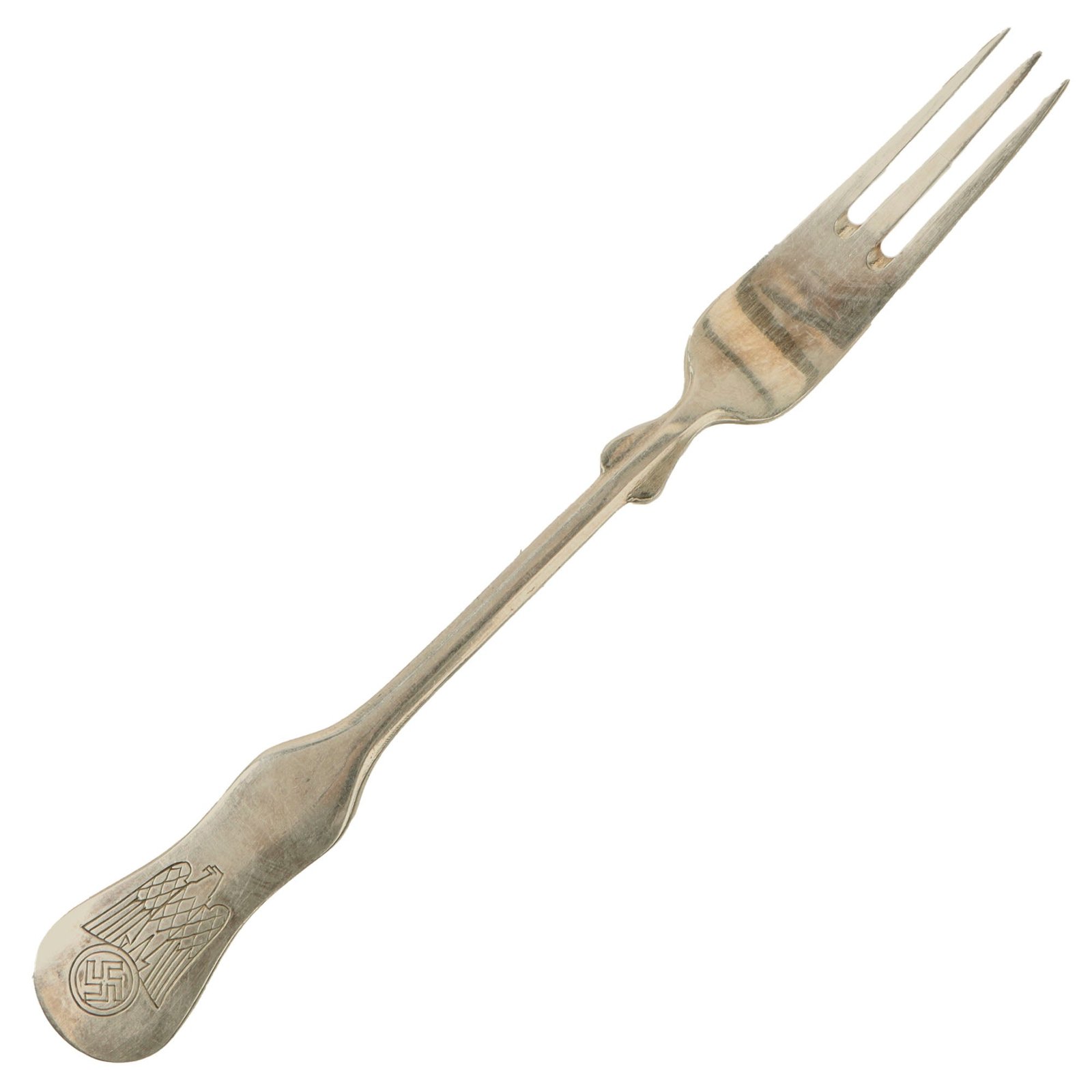 Original German WWII Schloss Klessheim Pattern Silver Cocktail Fork by Arthur Krupp of Berndorf