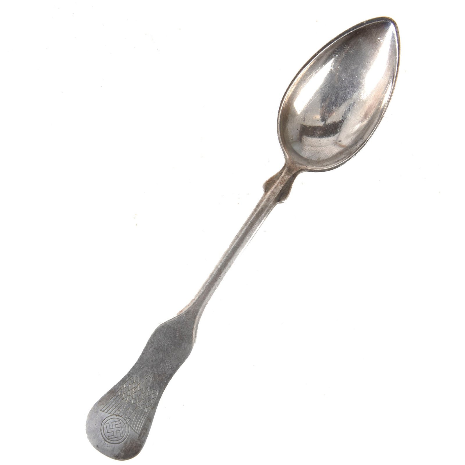 Original German WWII Schloss Klessheim Pattern Silver Teaspoon by Arthur Krupp of Berndorf