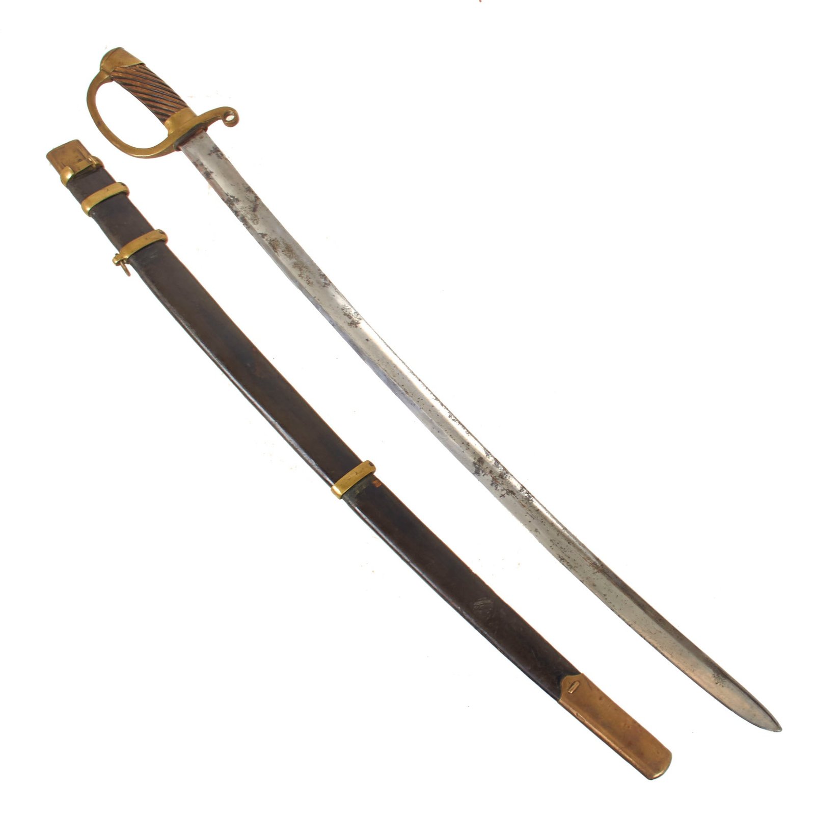 Original Imperial Russian WWI Era Model 1881 Dragoon Shashka Sword Dated 1884 with Scabbard Made to Fit Mosin Bayonet