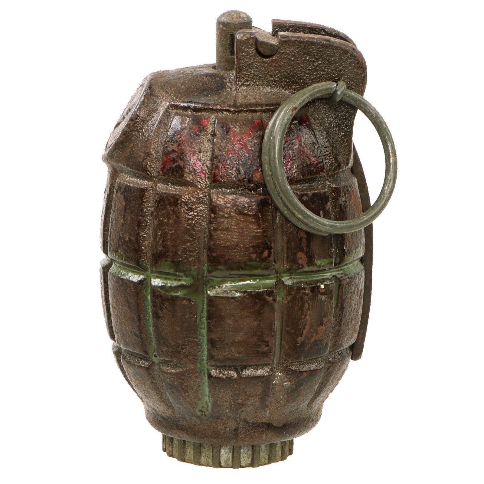 Original British WWII MIlls Bomb No. 36M MKI Grenade by Canadian Maker Schultz Diecasting Co. - Dated 1944 & 1945