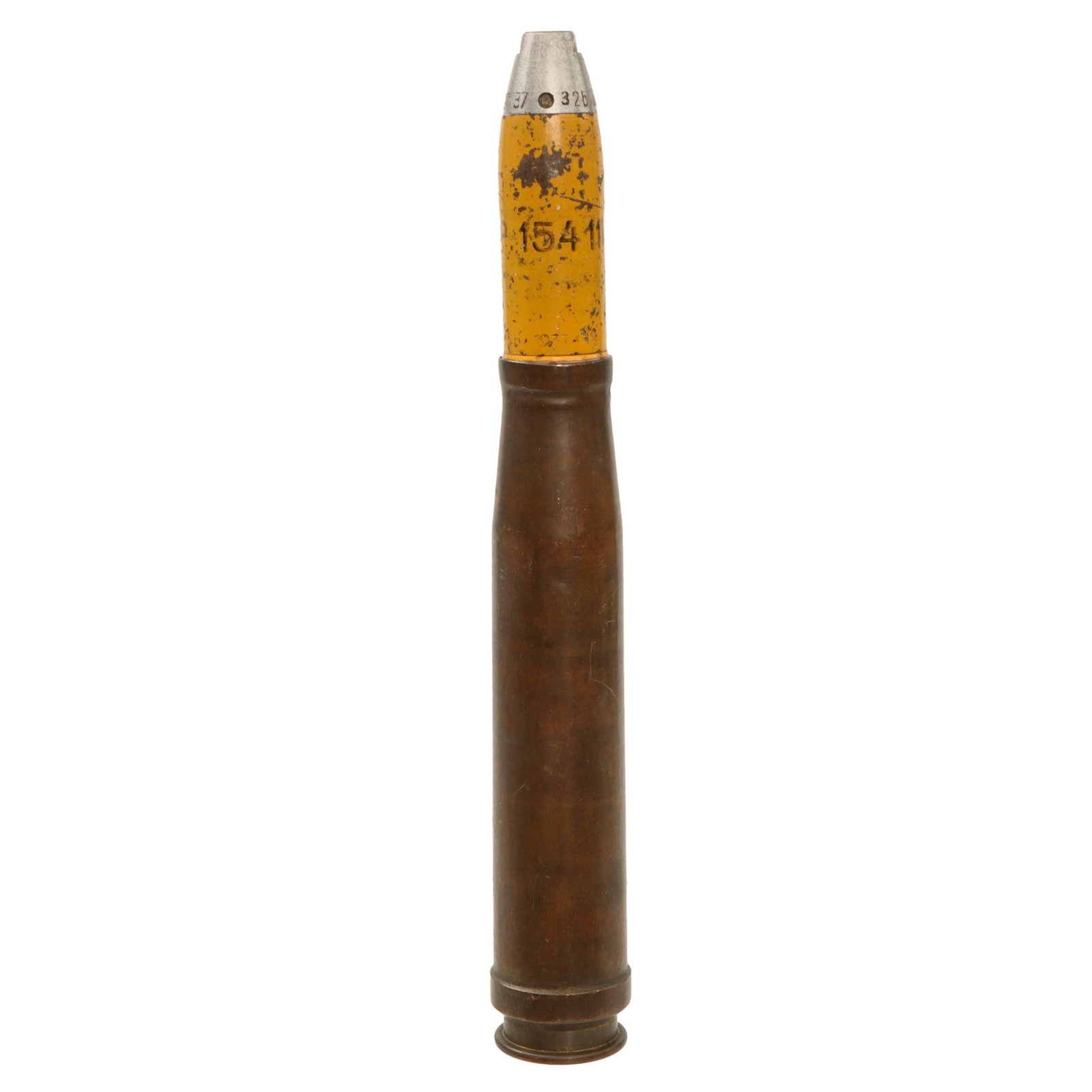 Original German WWII Inert 20mm 20×138 FlaK HE High Explosive Round - Dated 1938