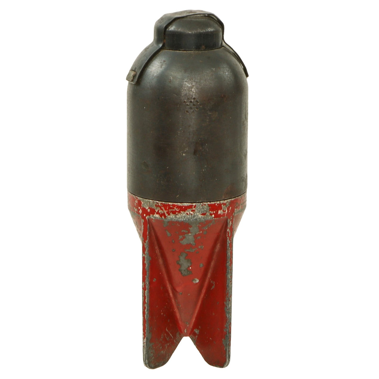 Original Italian WWII "Red Devil" Inert 45mm Brixia Model 35 Mortar Bomb by Armerie Gnutti Lumezzane - Dated 1941