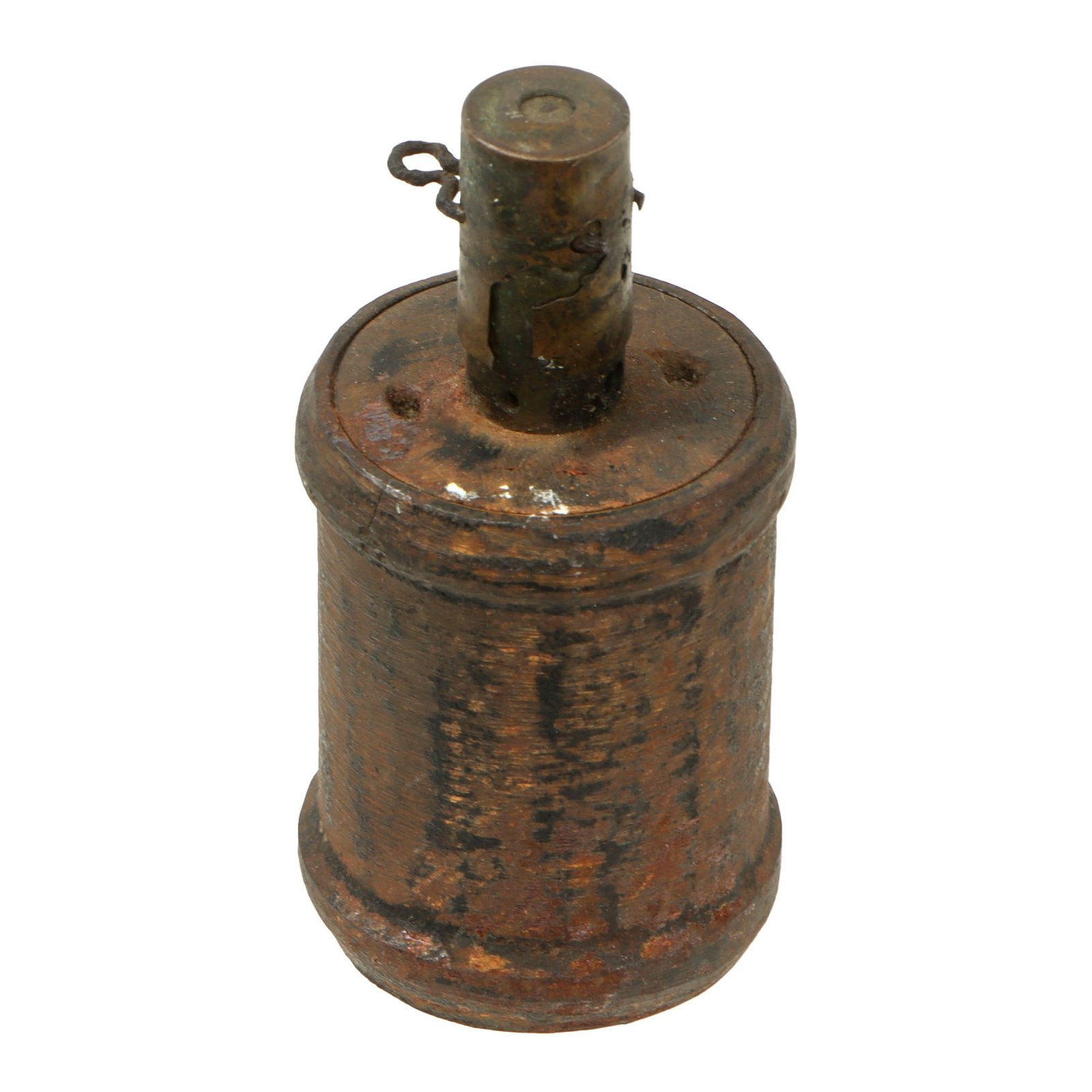 Original Japanese WWII Inert Type 99 Kiska Hand Grenade with Fuse & Pin - Dated 1942 - Missing Fuze Cover