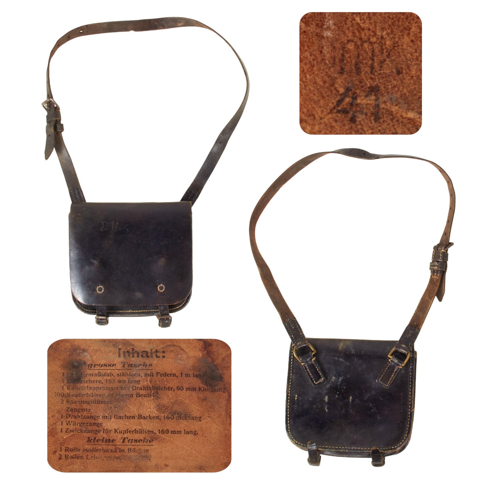 Original German WWII Rare Pioneer Mine Tool Case with Maker’s Mark & Waffenamt Stamp - Dated 1941