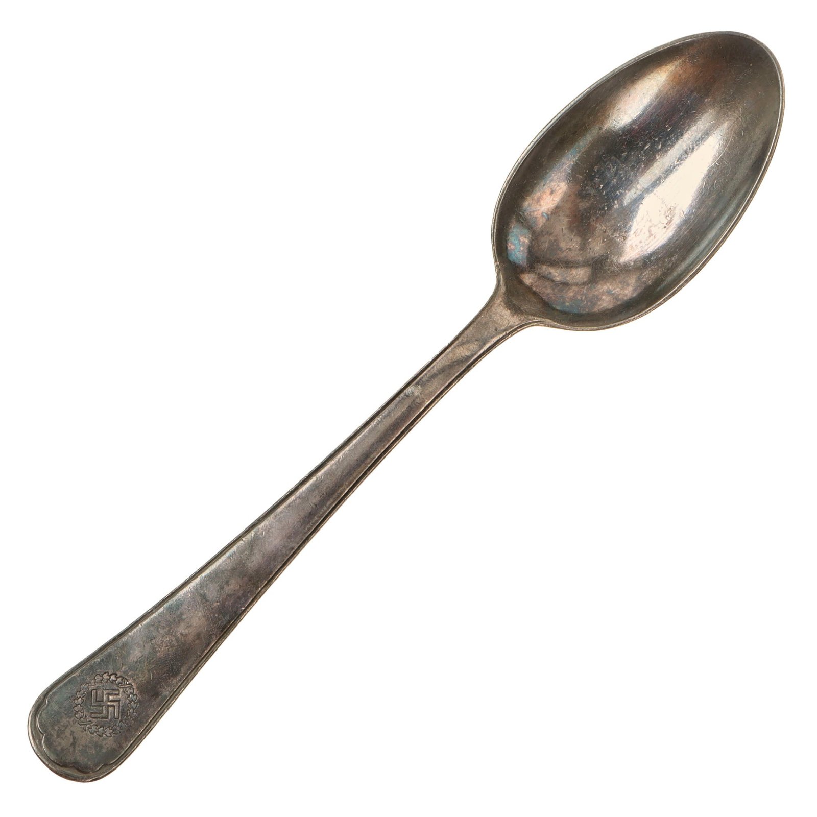 Original German WWII NSDAP Silver Soup Spoon From der Führer's Favorite Hotel - Der Deutsche Hof in Munich