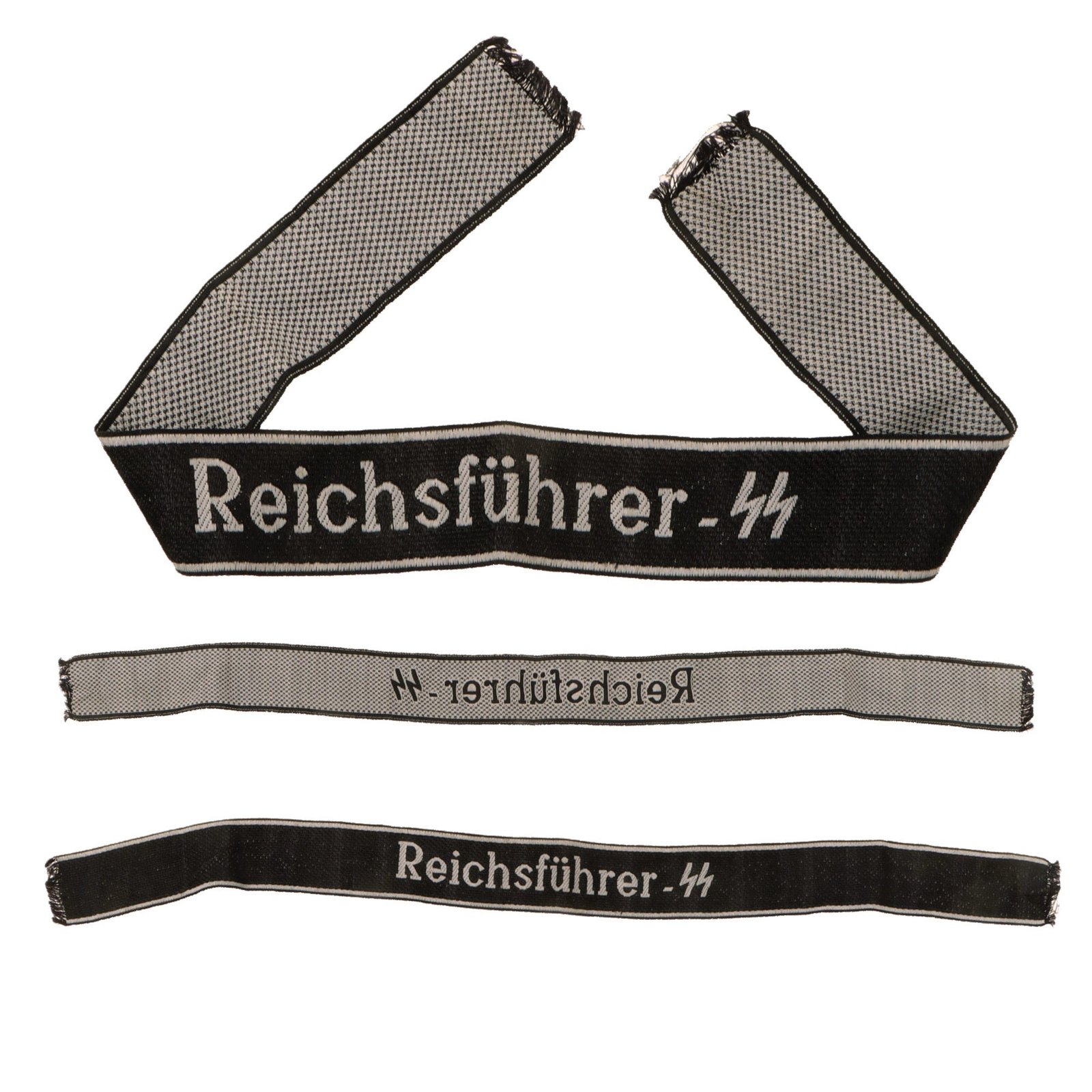 Original German WWII Rare 16th SS Panzergrenadier Division "Reichsführer-SS" EM/NCO BeVO Embroidered Cuff Title