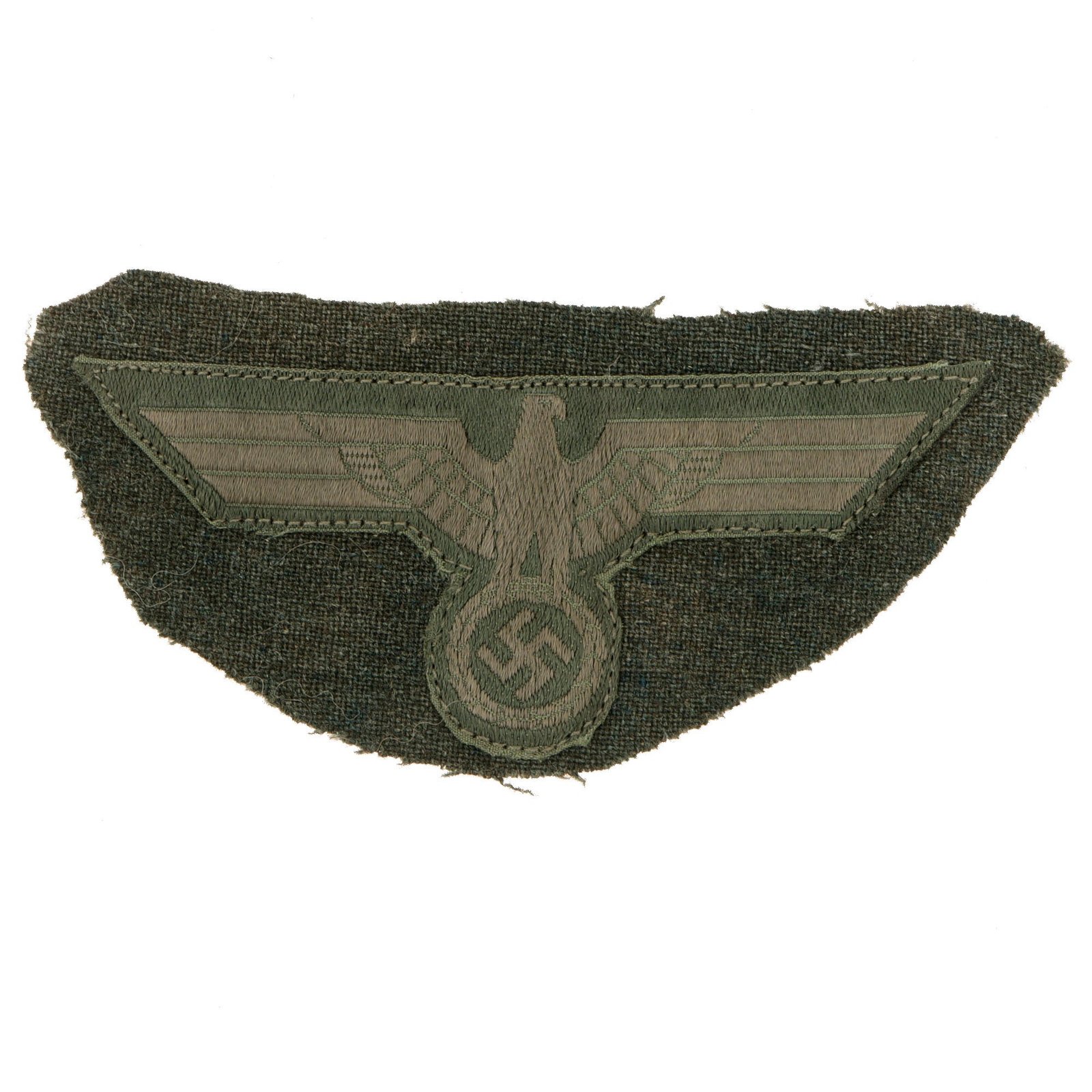 Original German WWII Heer Army EM/NCO BeVO Breast Eagle - Field Uniform Cutoff