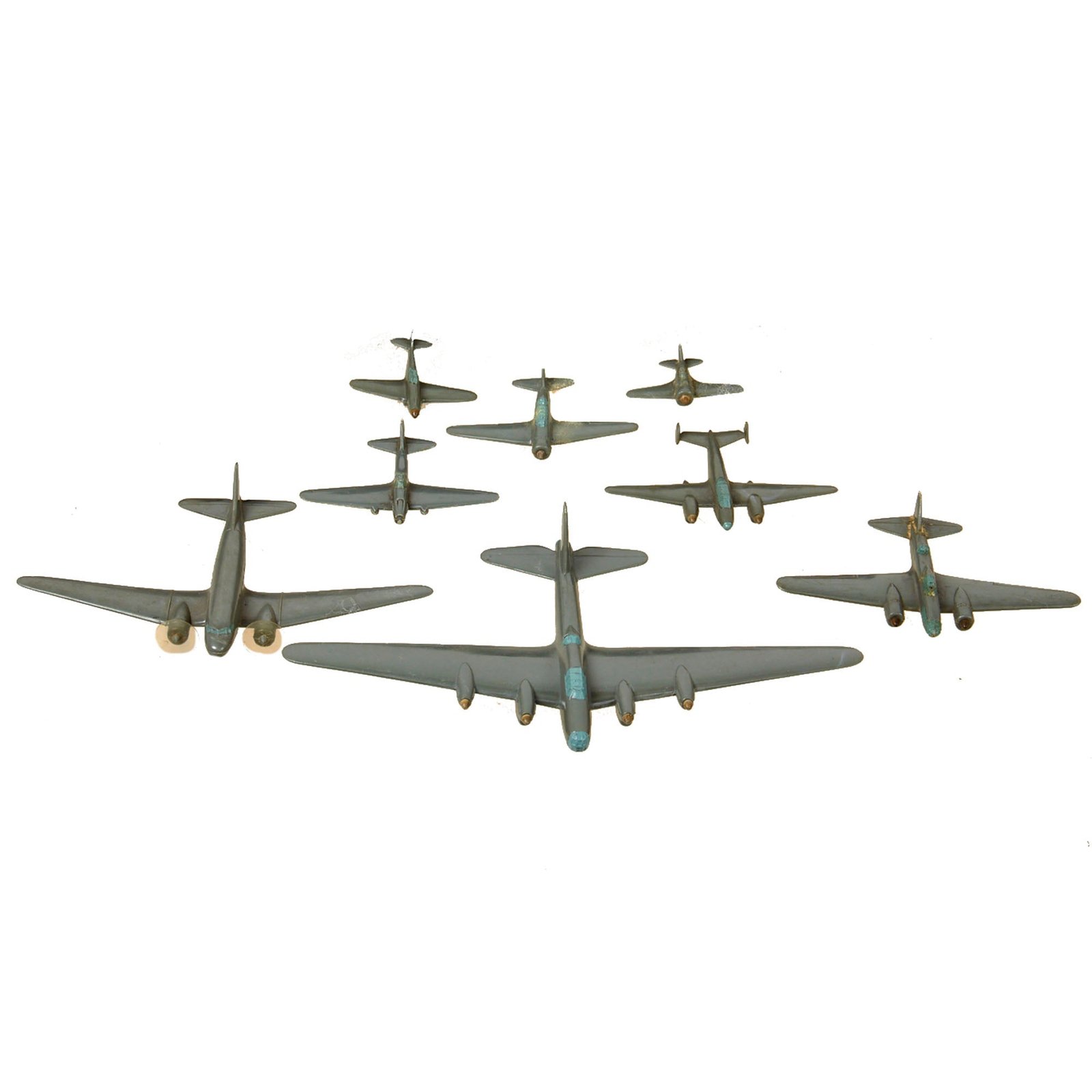 Original German WWII Soviet Russian Luftwaffe Recognition Model Airplanes by Wiking - Lot of 8