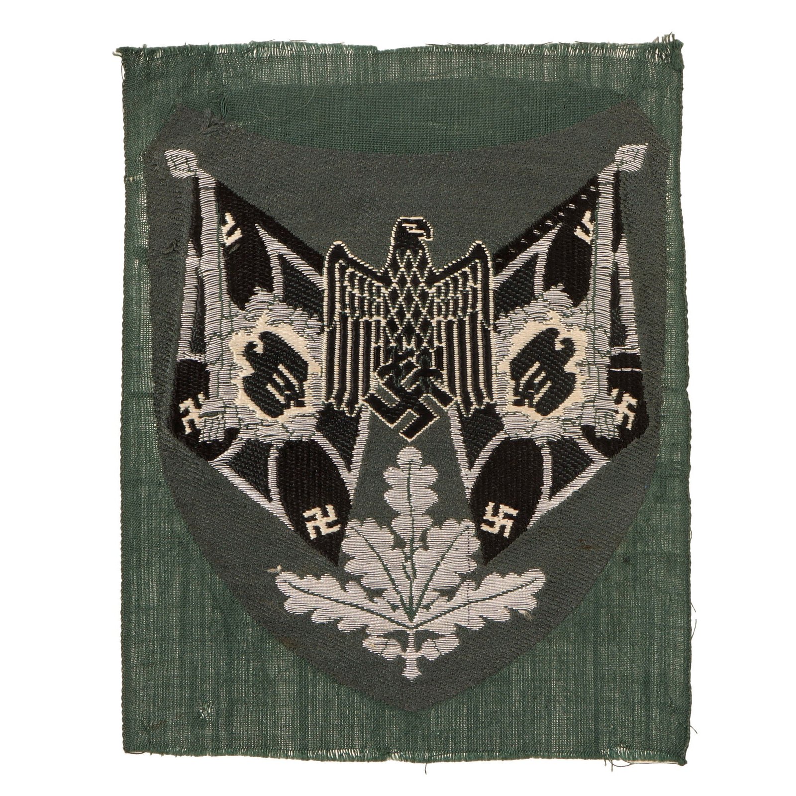 Original German WWII Heer Army Pioneer Corps Standard Bearer BeVO Embroidered Sleeve Patch - Unissued
