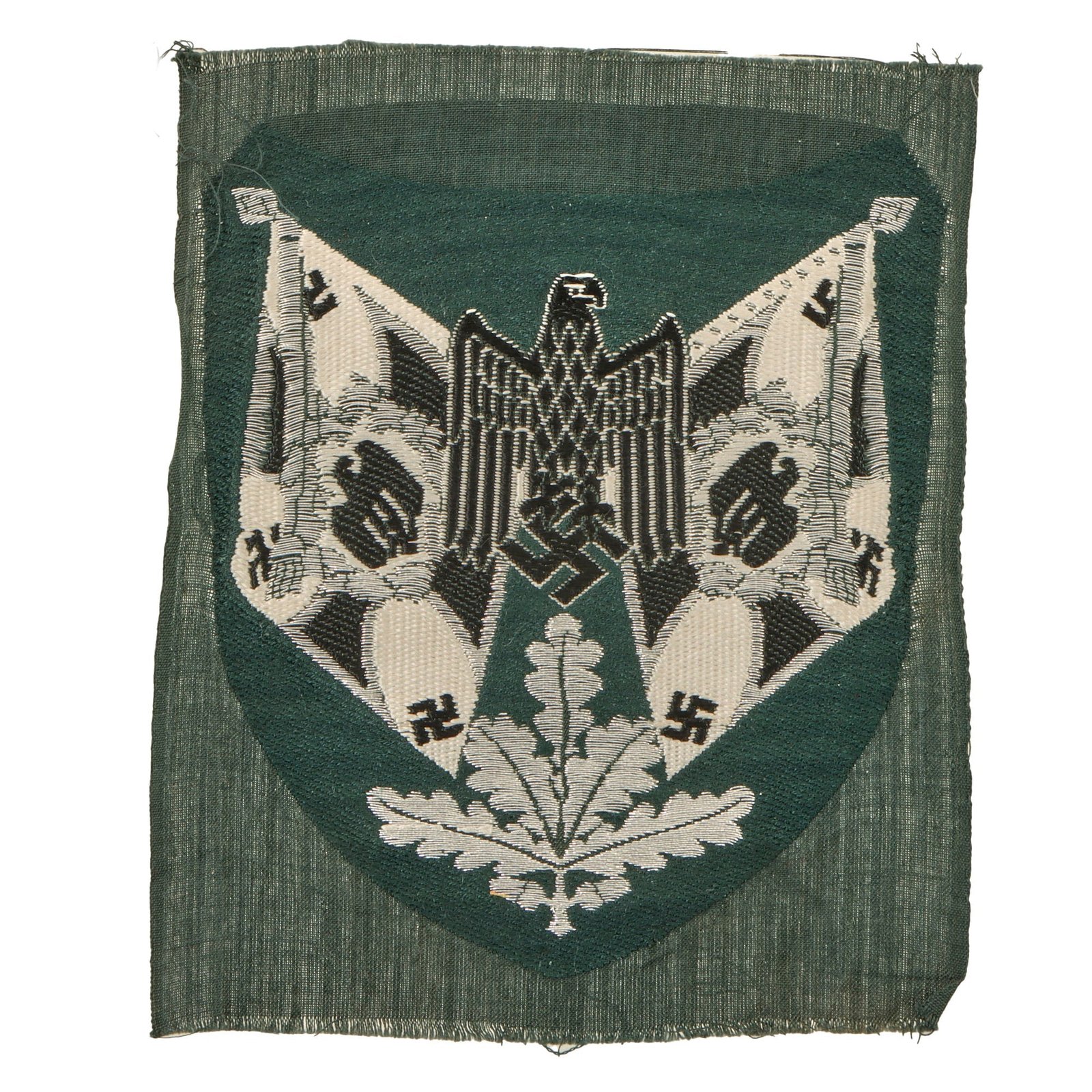 Original German WWII Heer Army Infantry Standard Bearer BeVO Embroidered Sleeve Patch - Unissued