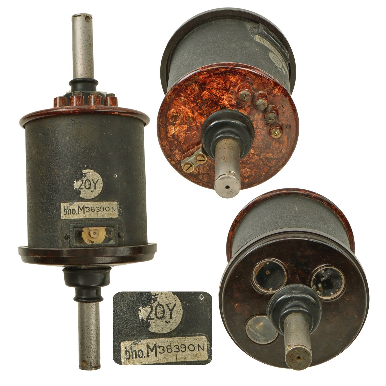 Original German WWII Kriegsmarine Naval Mine Arming Mechanism with Bakelite Housing - Used in Mark I Magnetic Mine - Inert