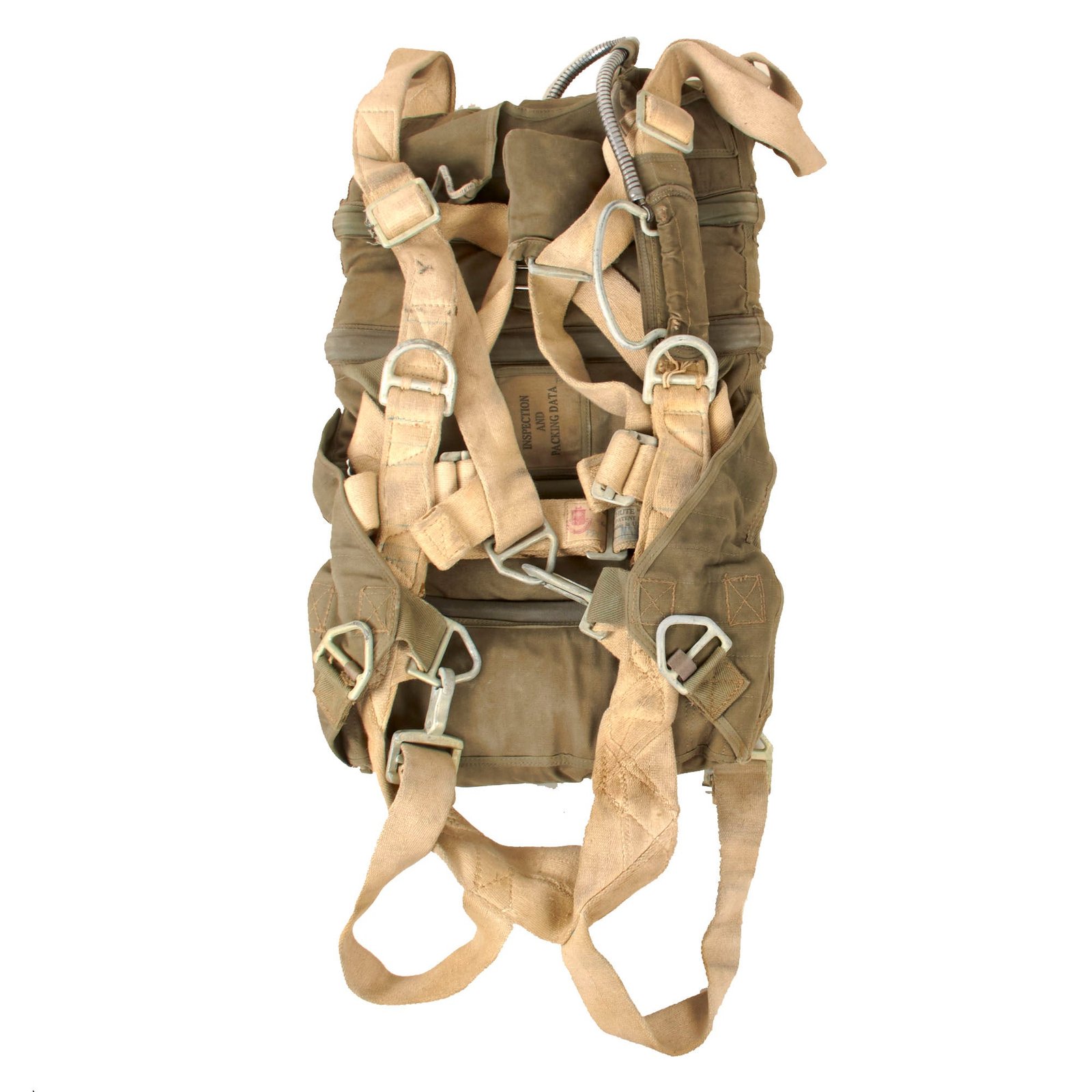 Original U.S. WWII USAAF Pilot Type B-9 Parachute by Pioneer Parachute Company Reissued for Post War Use