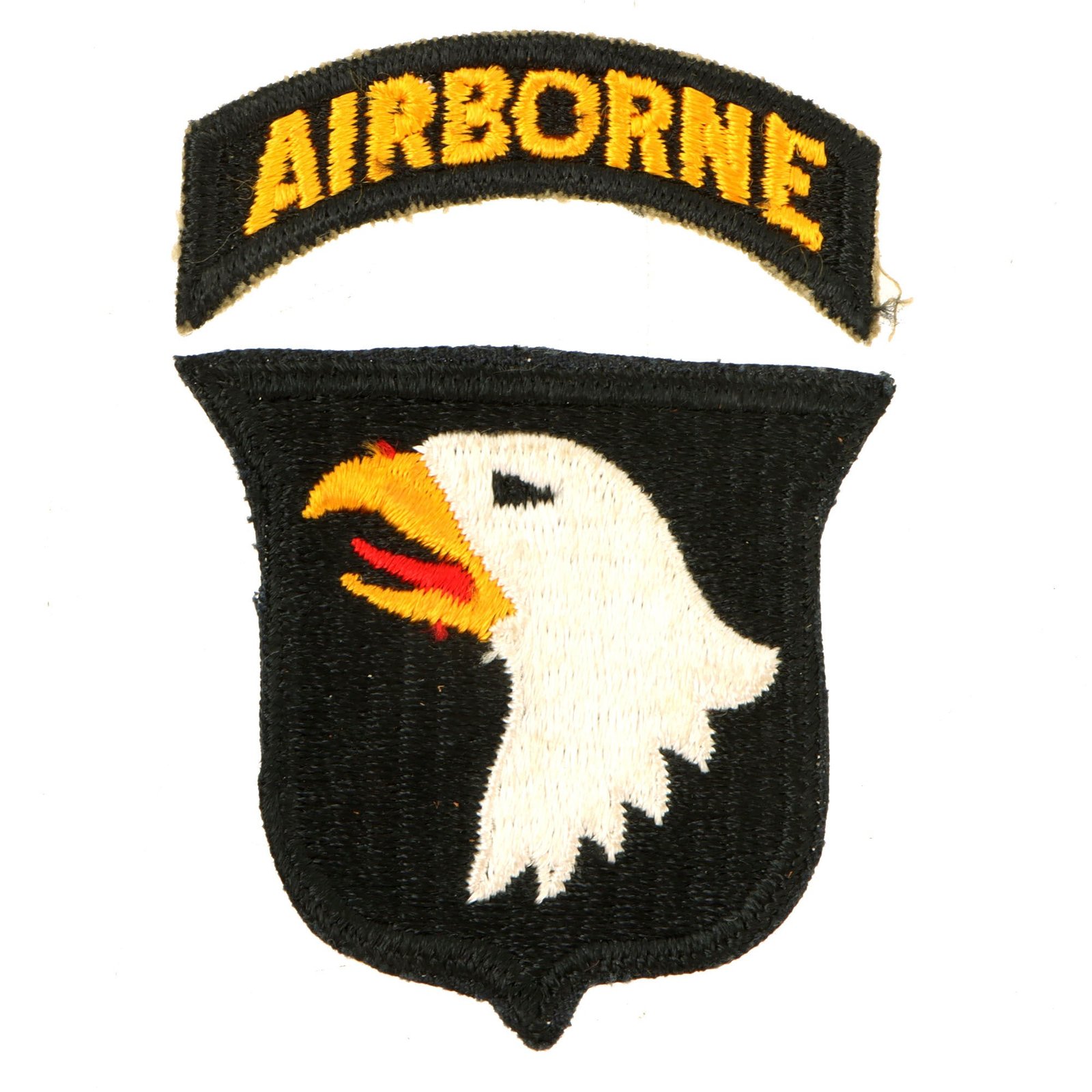 Original U.S. WWII 101st Airborne Division Type 4 Patch with Rocker