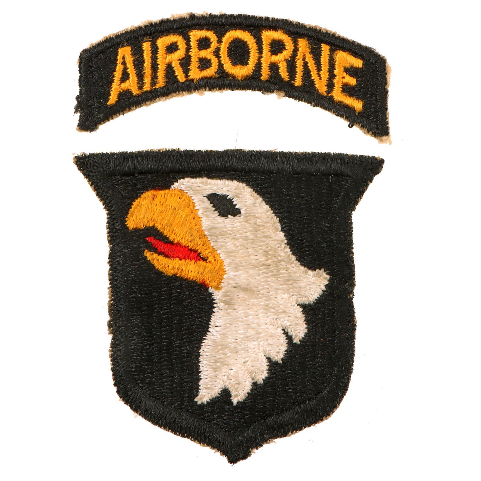 Original U.S. WWII 101st Airborne Division Type 4 Patch with Rocker