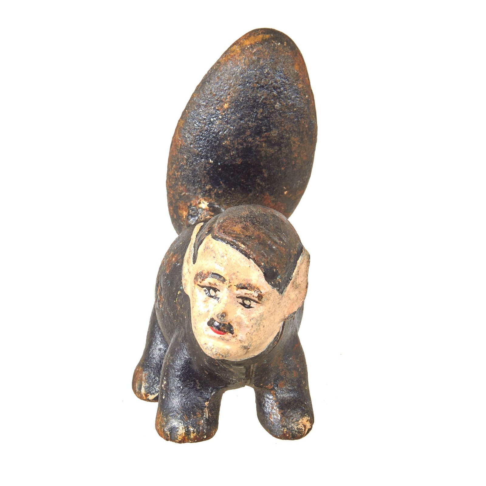 Original U.S. WWII American Anti-German Multi-piece Cast Iron “Der Phew-Ur” Skunk Caricature