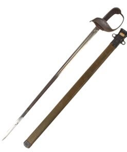 Original U.S. WWI Model 1913 Cavalry Saber Patton Sword by Springfield Armory with Scabbard - Dated 1914 - Rare Maker