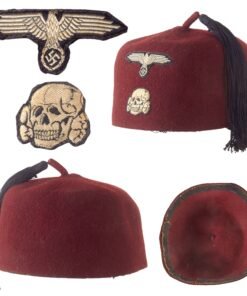 Original German WWII 13th Waffen SS Mountain Division Handschar M43 Foreign Volunteer Maroon Parade Fez with Tassel and Sweatband
