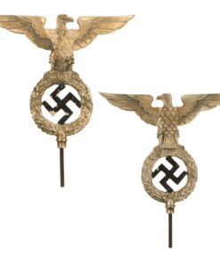 Original German WWII NSDAP National Socialist Party First Pattern Flag Pole Finial "Topper" - Plated Nickel Silver
