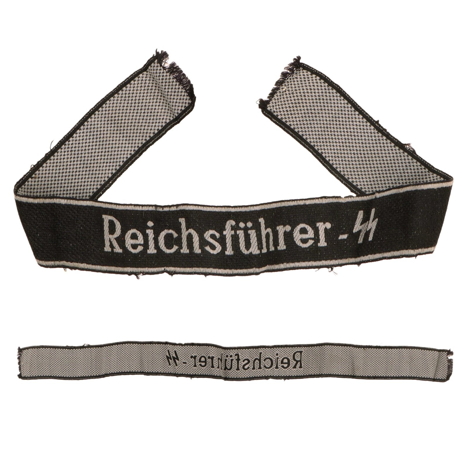 Original German WWII Rare 16th SS Panzergrenadier Division "Reichsführer-SS" EM/NCO BeVO Embroidered Cuff Title